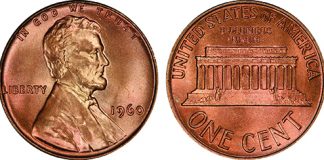 1960-P Small Date cent