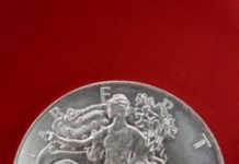 Fake silver eagle obverse