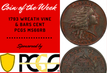 1793 Wreath Cent Vine & Bars