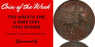 1793 Wreath Cent Vine & Bars