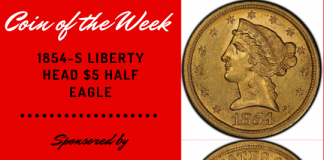 1854-S Liberty Head $5.