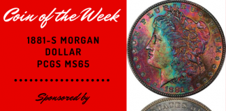 1881-S Morgan Dollar MS65