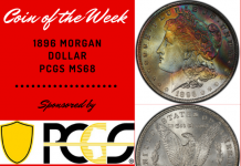 1896 Morgan Dollar PCGS MS68. Images courtesy of PCGS TrueView.