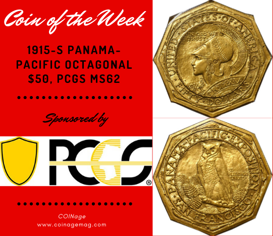 1915-S $50 Octagonal Panama-Pacific