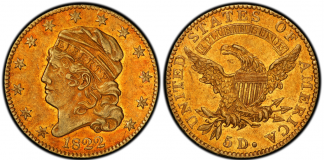 1822 Capped Bust Half Eagle.