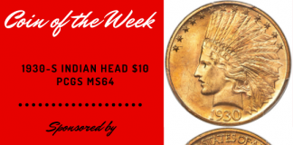 1930-S Indian Head $10, PCGS MS64